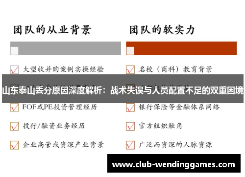 山东泰山丢分原因深度解析：战术失误与人员配置不足的双重困境