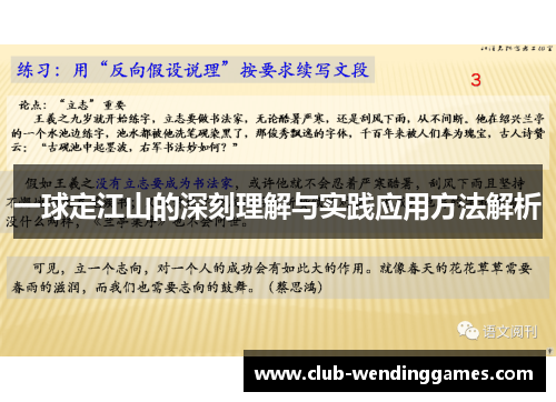 一球定江山的深刻理解与实践应用方法解析